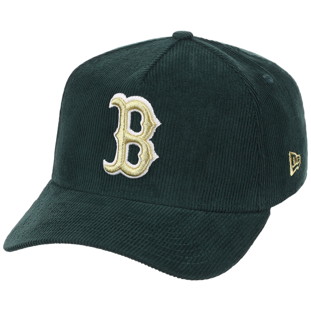 Boston Red Sox MLB Dark Green Cord FASHION CORE New Era 9FORTY A-Frame