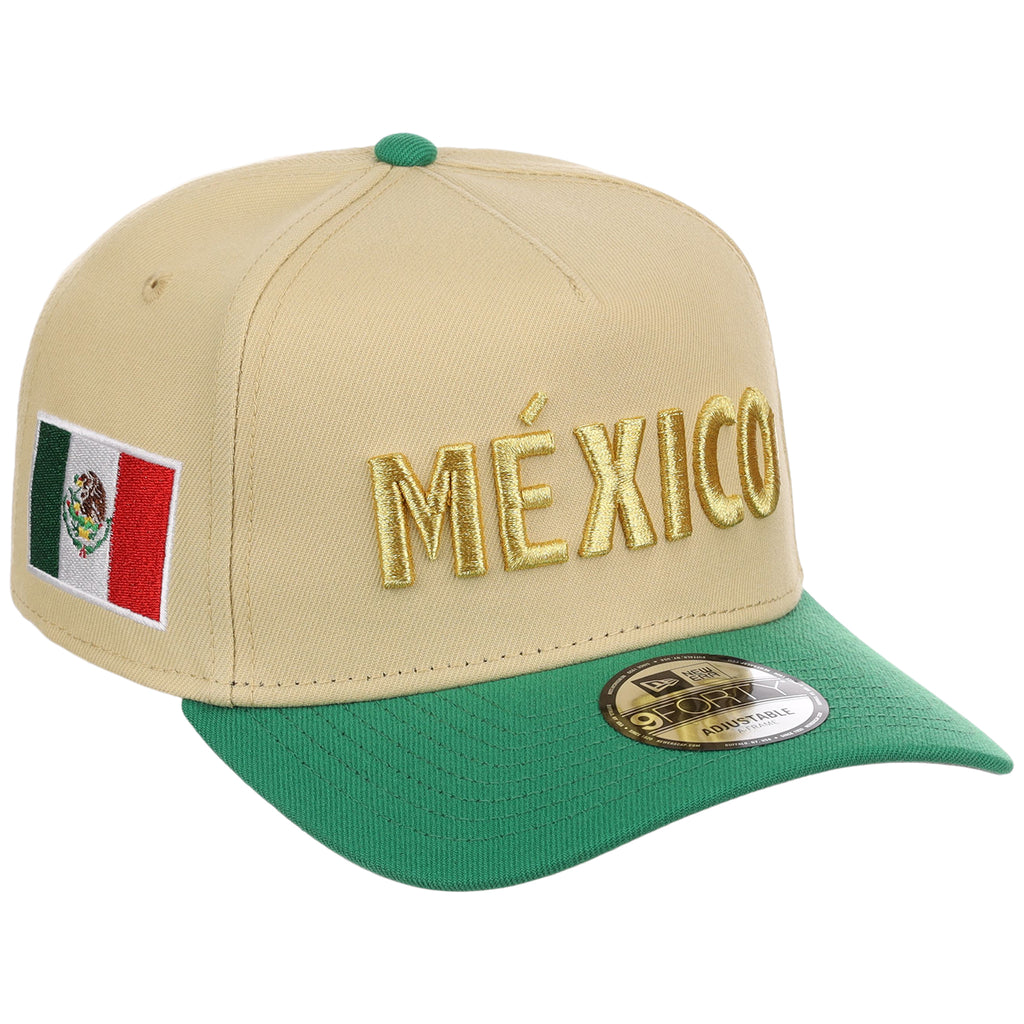 Mexico Independence Day - Crown the Country New Era 9FORTY (Gold/Kelly Green)