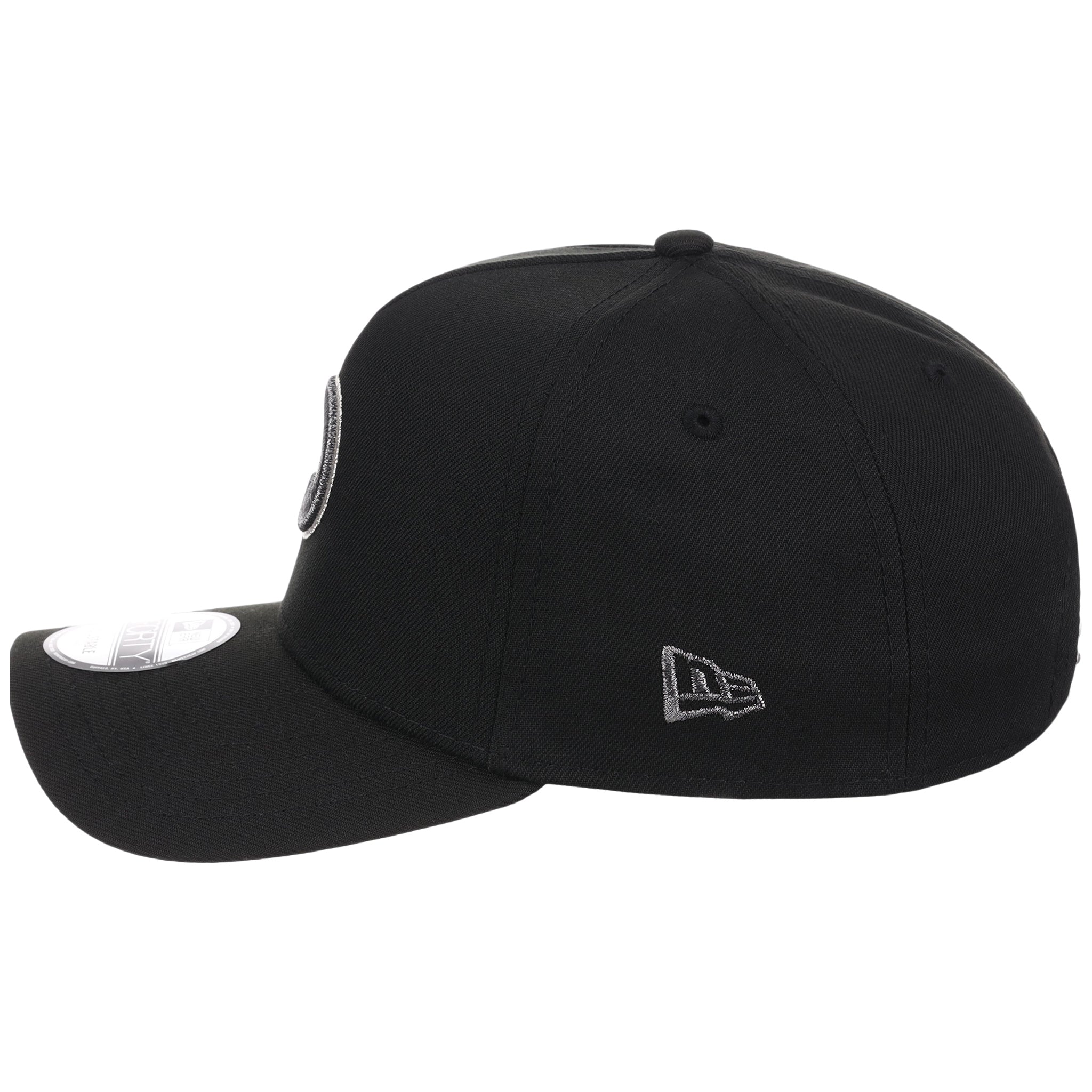 Chicago Cubs MLB Flipmode 2.0 Liquid Titanium New Era 9FORTY A-Frame (Black/Black/Gray)
