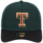 Texas Rangers MLB Dark Green x Black FASHION CORE New Era 9FORTY A-Frame
