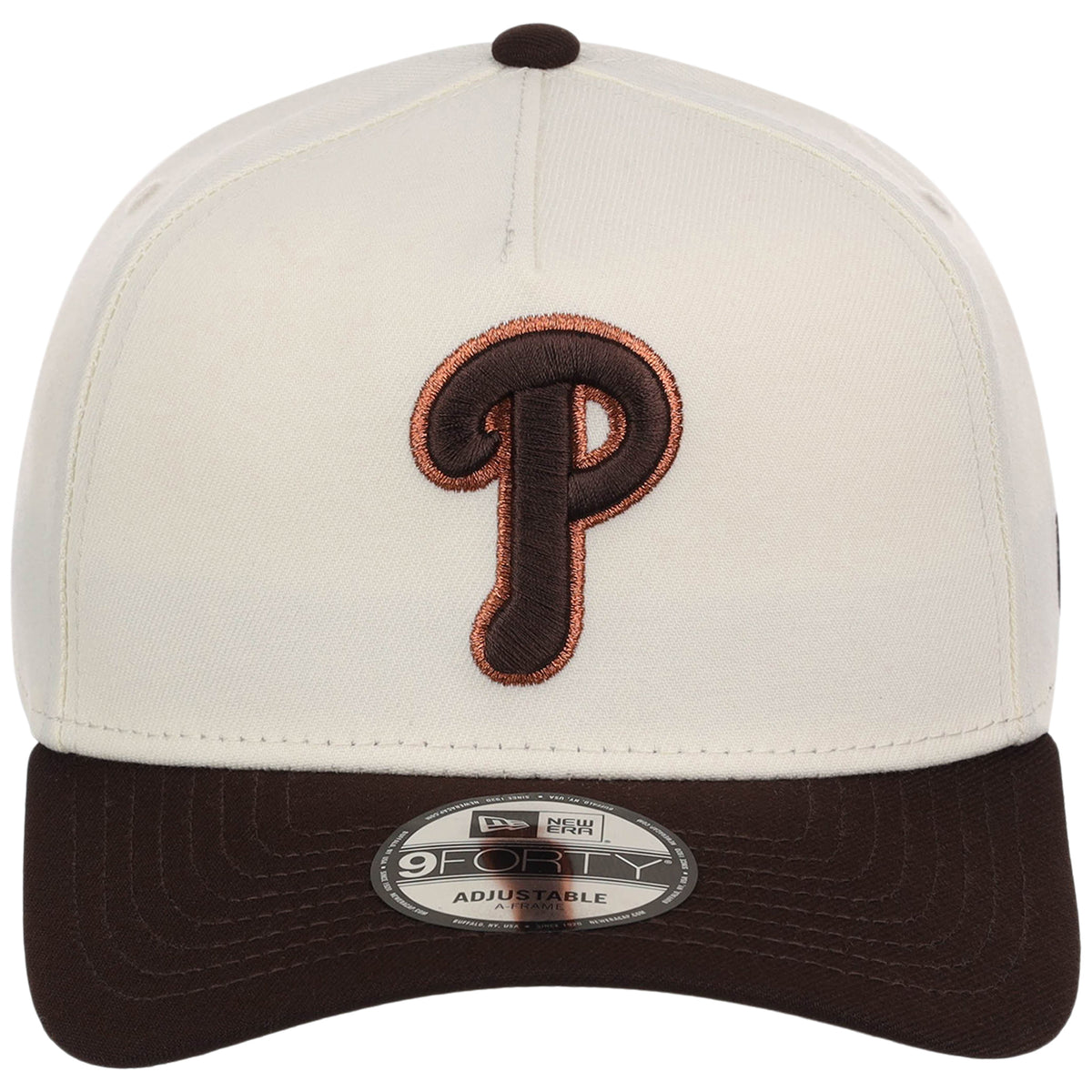 Philadelphia Phillies MLB Chrome x Burnt Wood FASHION CORE New Era 9FORTY A-Frame
