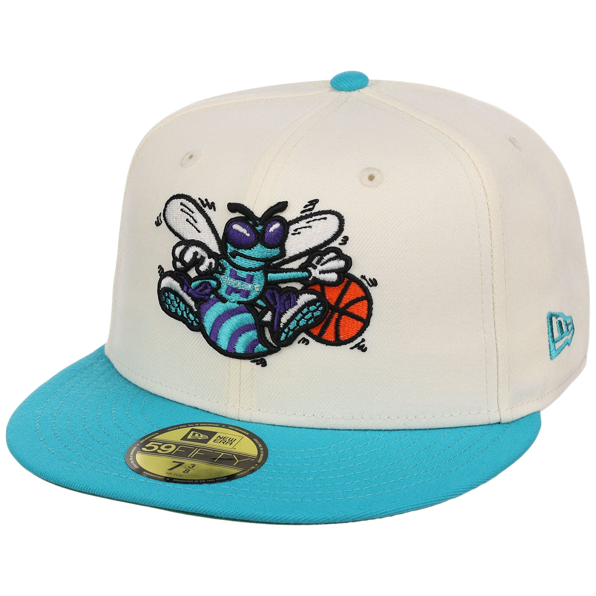 Charlotte Hornets NBA Chrome OTC New Era 59FIFTY (Chrome/Teal)
