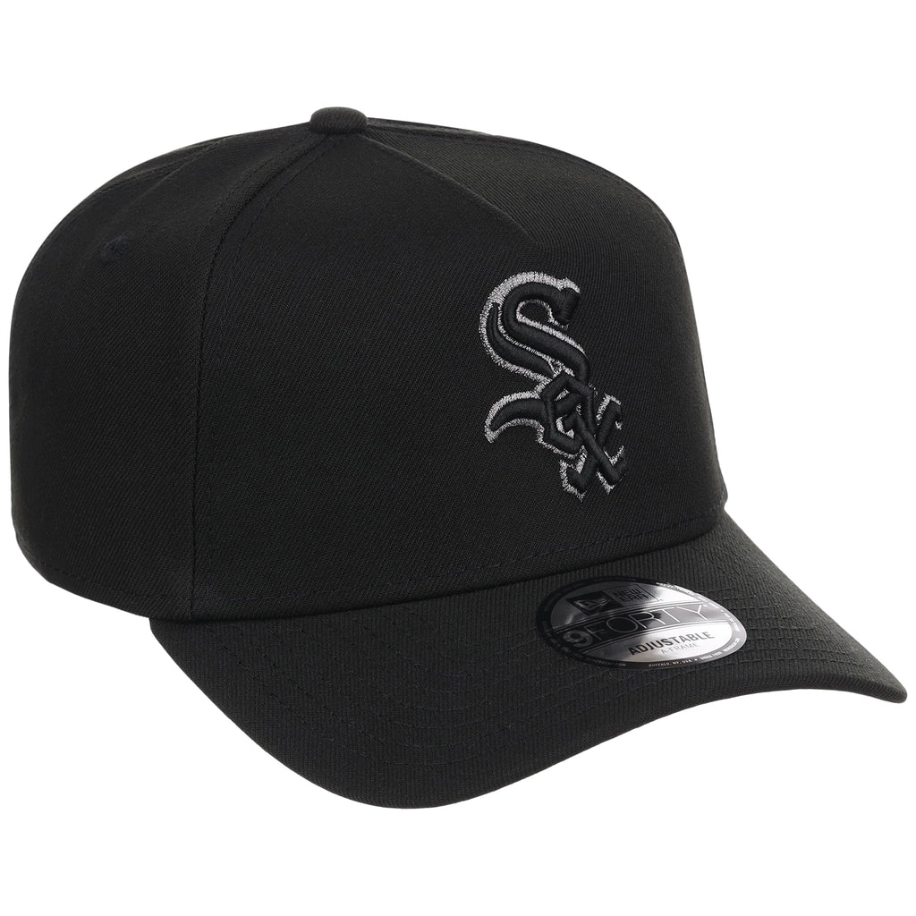 Chicago White Sox MLB Black x Pewter FASHION CORE New Era 9FORTY A-Frame