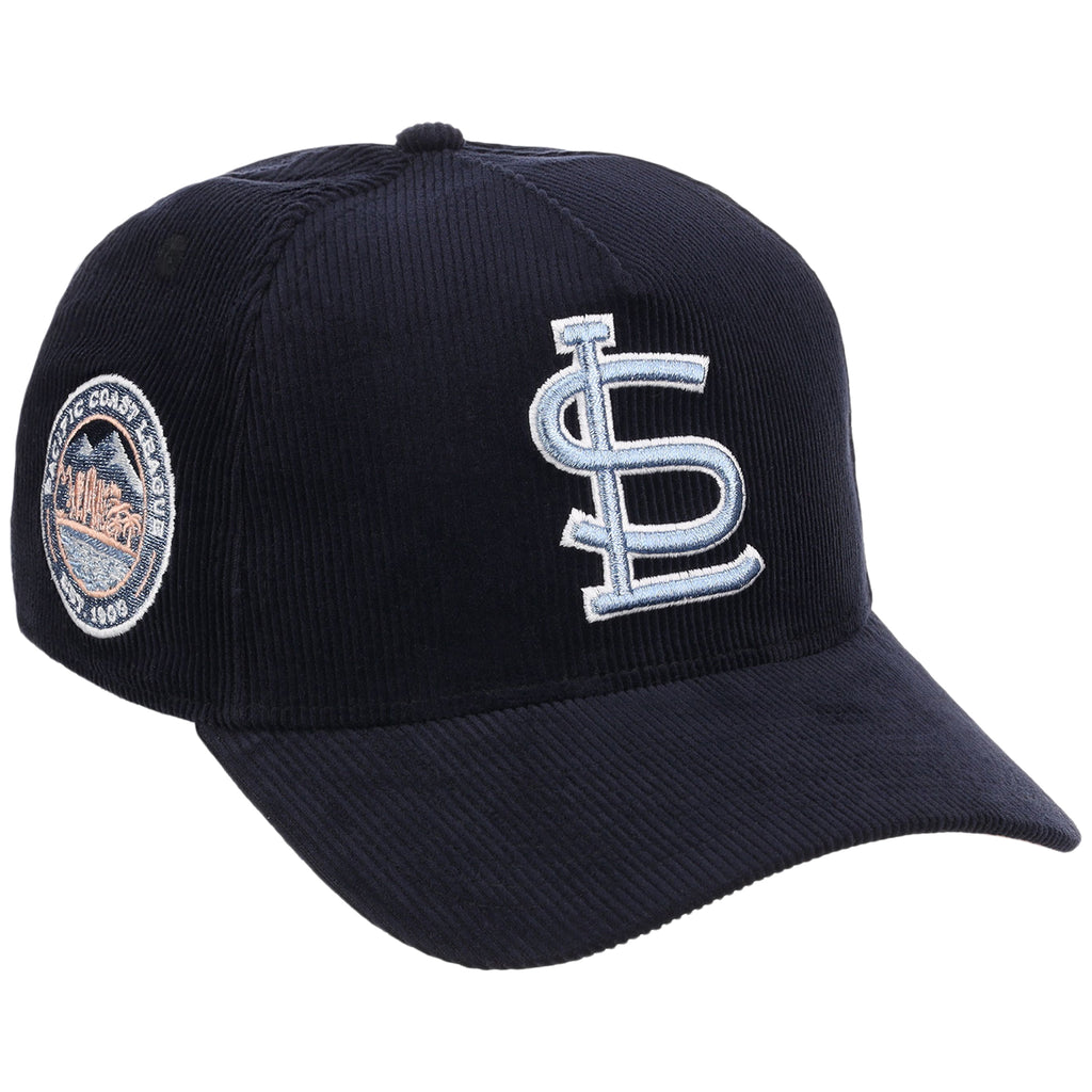 Salt Lake City Bees MLB Peach Ice Navy Cord New Era 9FORTY A-Frame – 1