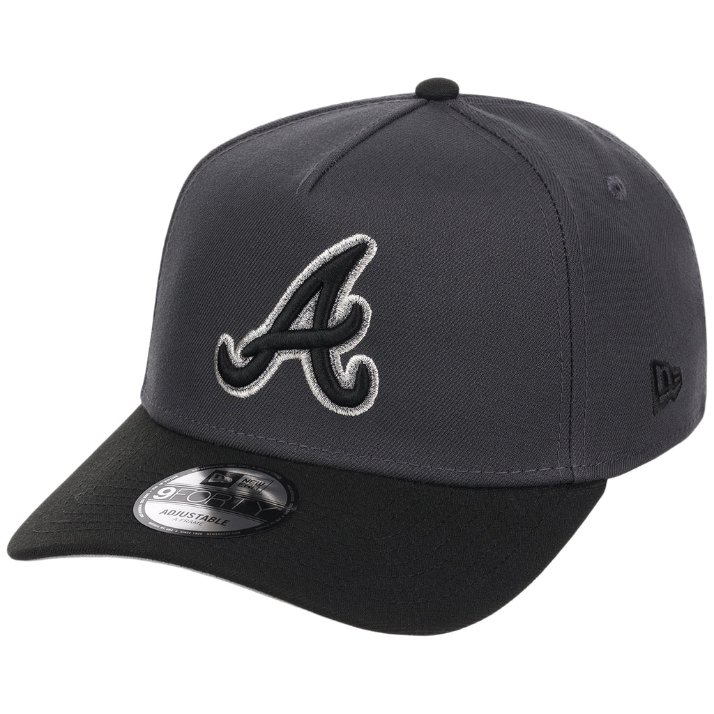 Atlanta Braves MLB Graphite x Black FASHION CORE New Era 9FORTY A-Frame