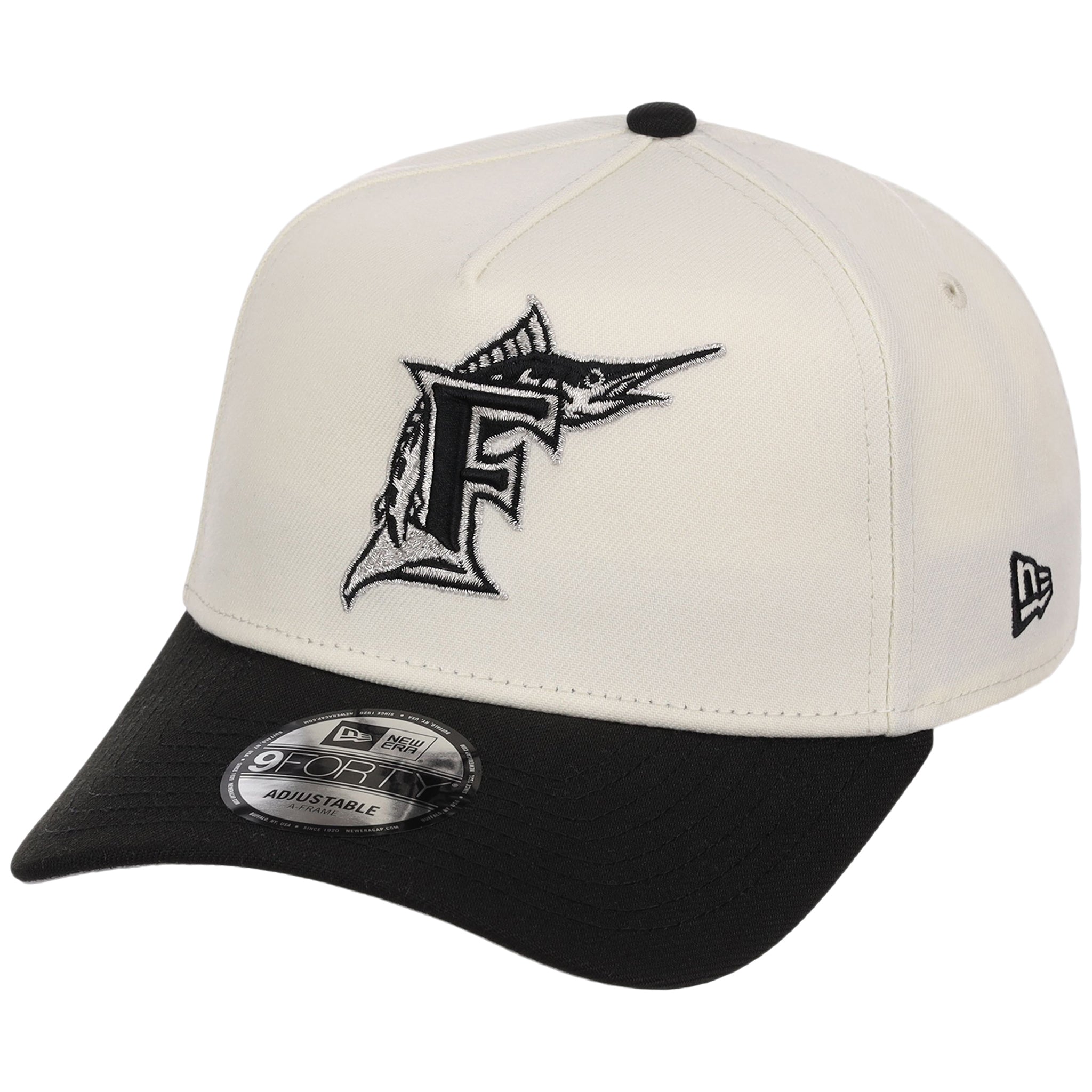 Miami Marlins MLB Chrome x Black FASHION CORE New Era 9FORTY A-Frame
