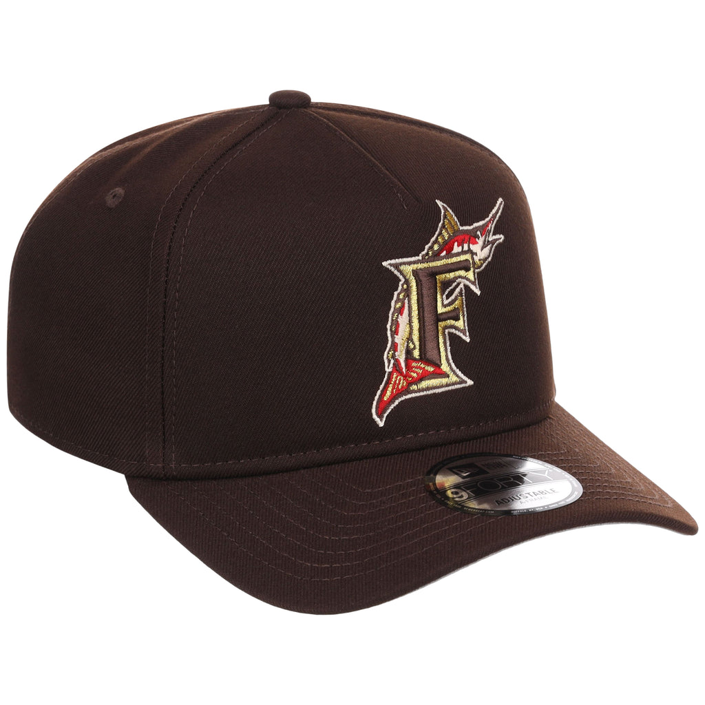 Miami Marlins MLB Burnt Wood FASHION CORE New Era 9FORTY A-Frame