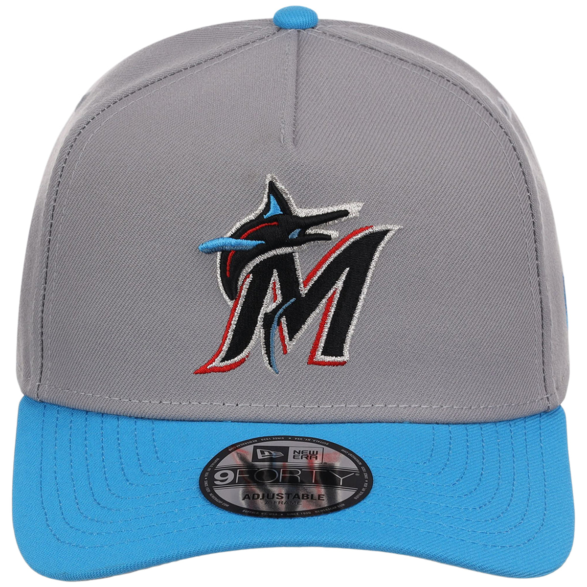 Miami Marlins MLB Gray OTC FASHION CORE New Era 9FORTY A-Frame