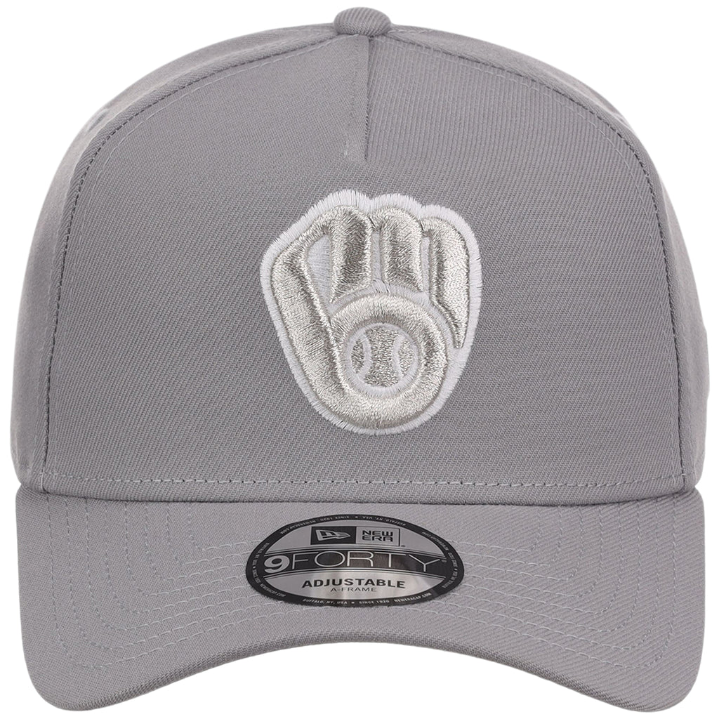 Milwaukee Brewers MLB Gray x White FASHION CORE New Era 9FORTY A-Frame