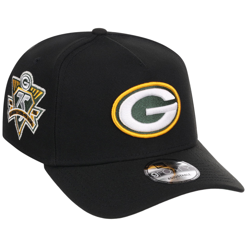 Green Bay Packers NFL Black Dome New Era 9FORTY A-Frame