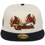 St. Louis Cardinals MLB Playing with Fire New Era 59FIFTY (Chrome/Navy)