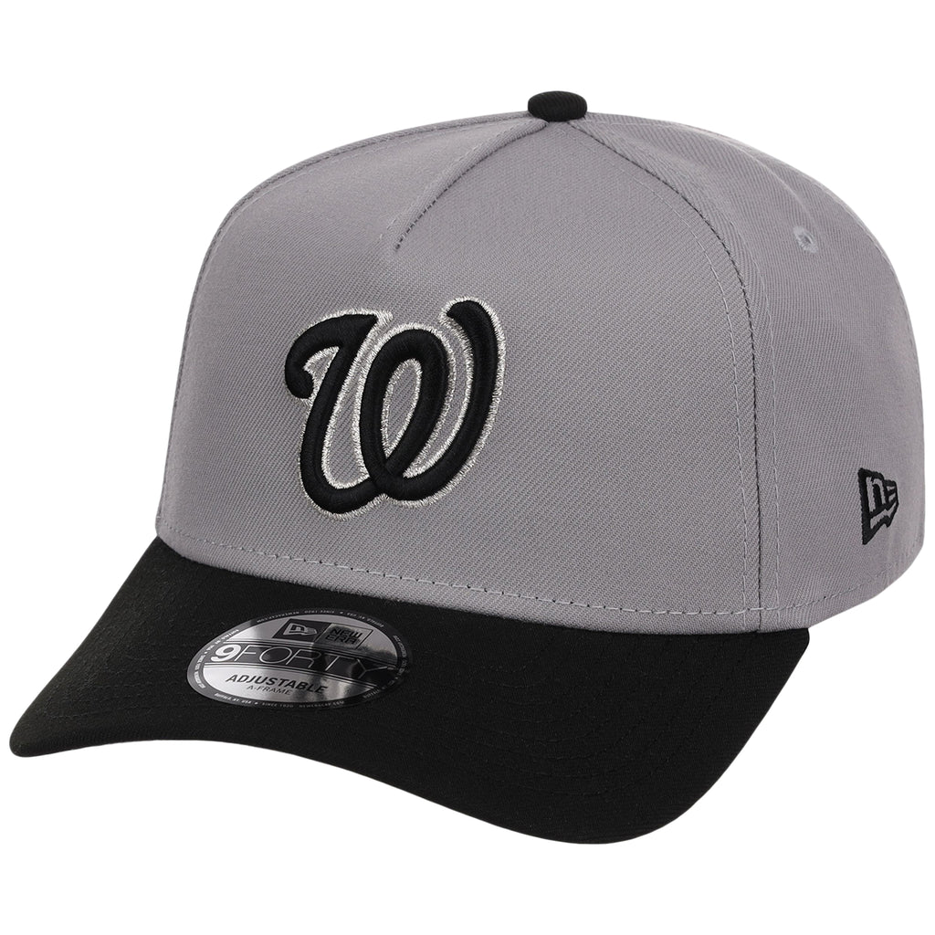 Washington Nationals MLB Gray x Black FASHION CORE New Era 9FORTY A-Frame