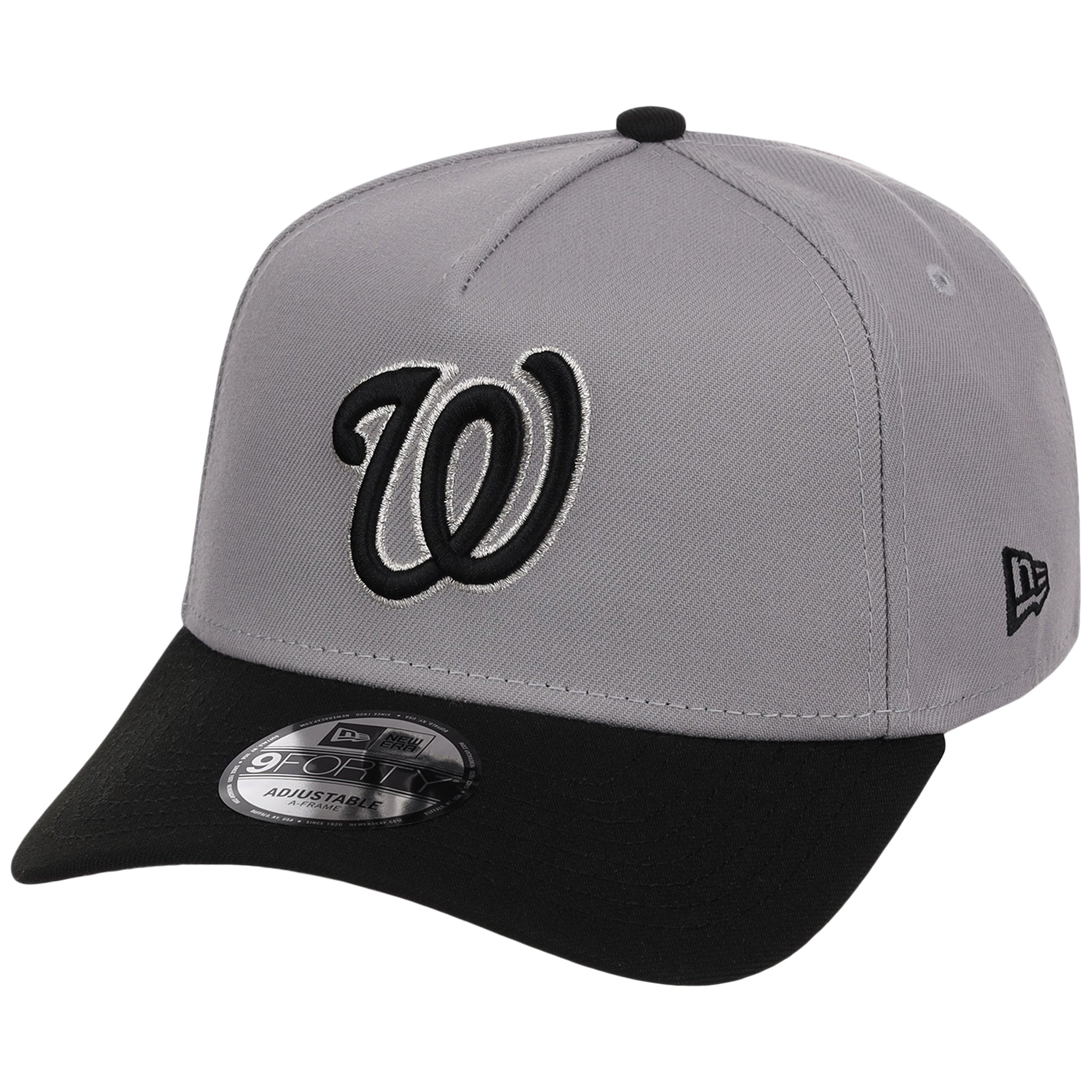 Washington Nationals MLB Gray x Black FASHION CORE New Era 9FORTY A-Frame