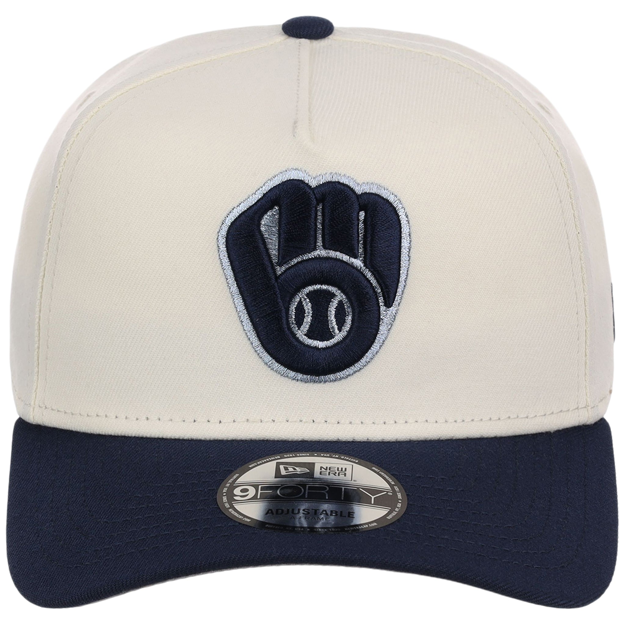 Milwaukee Brewers MLB Chrome x Navy FASHION CORE New Era 9FORTY A-Frame