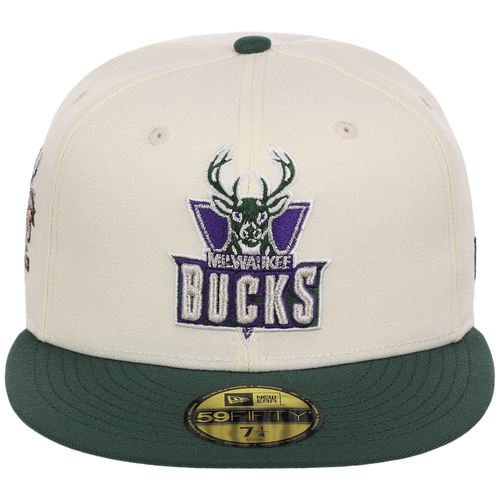 Milwaukee Bucks NBA Chrome OTC New Era 59FIFTY (Chrome/Dark Green)