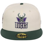 Milwaukee Bucks NBA Chrome OTC New Era 59FIFTY (Chrome/Dark Green)