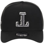 Texas Rangers MLB Flipmode 2.0 Liquid Titanium New Era 9FORTY A-Frame (Black/Black/Gray)