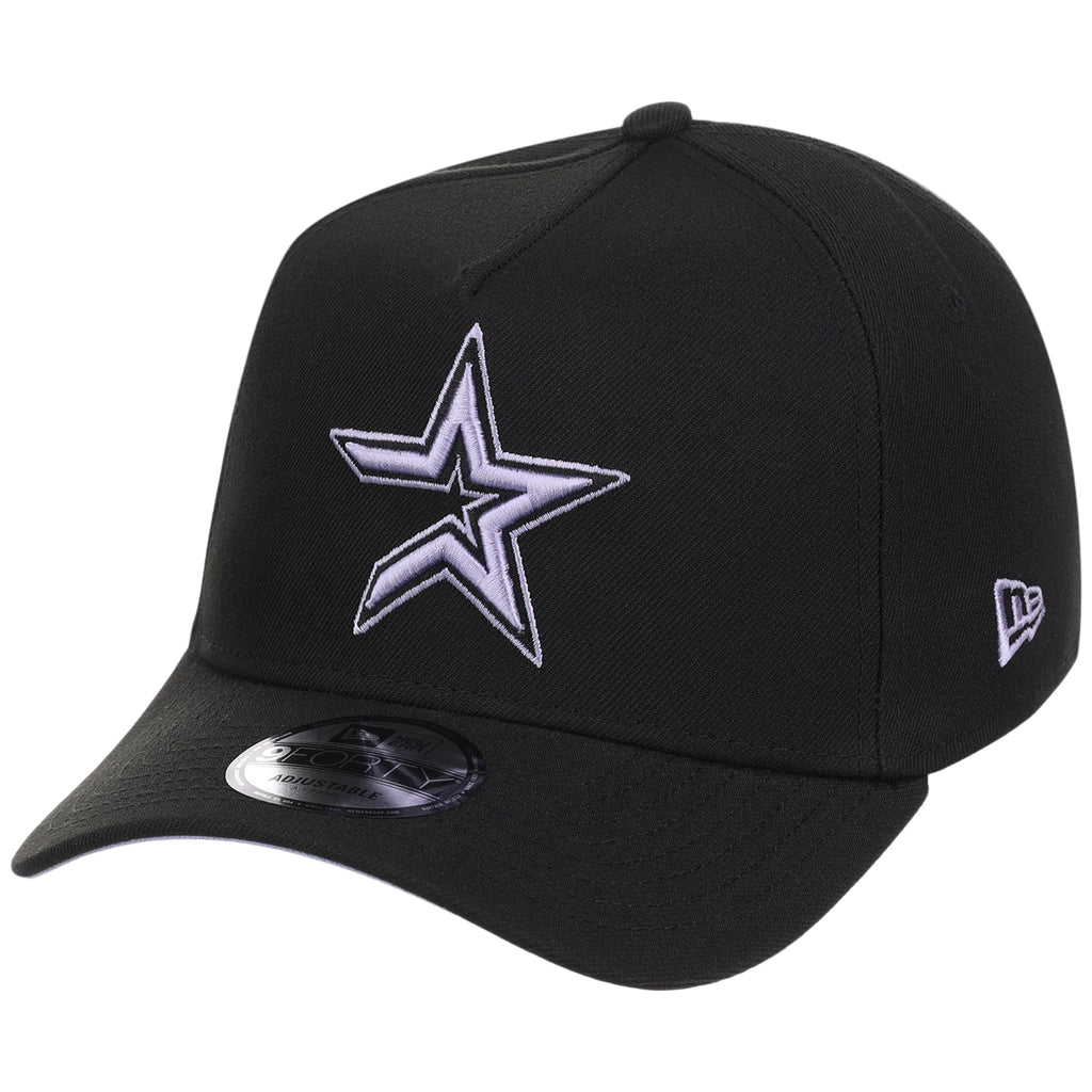 Houston Astros MLB Black x Lavender FASHION CORE New Era 9FORTY A-Frame