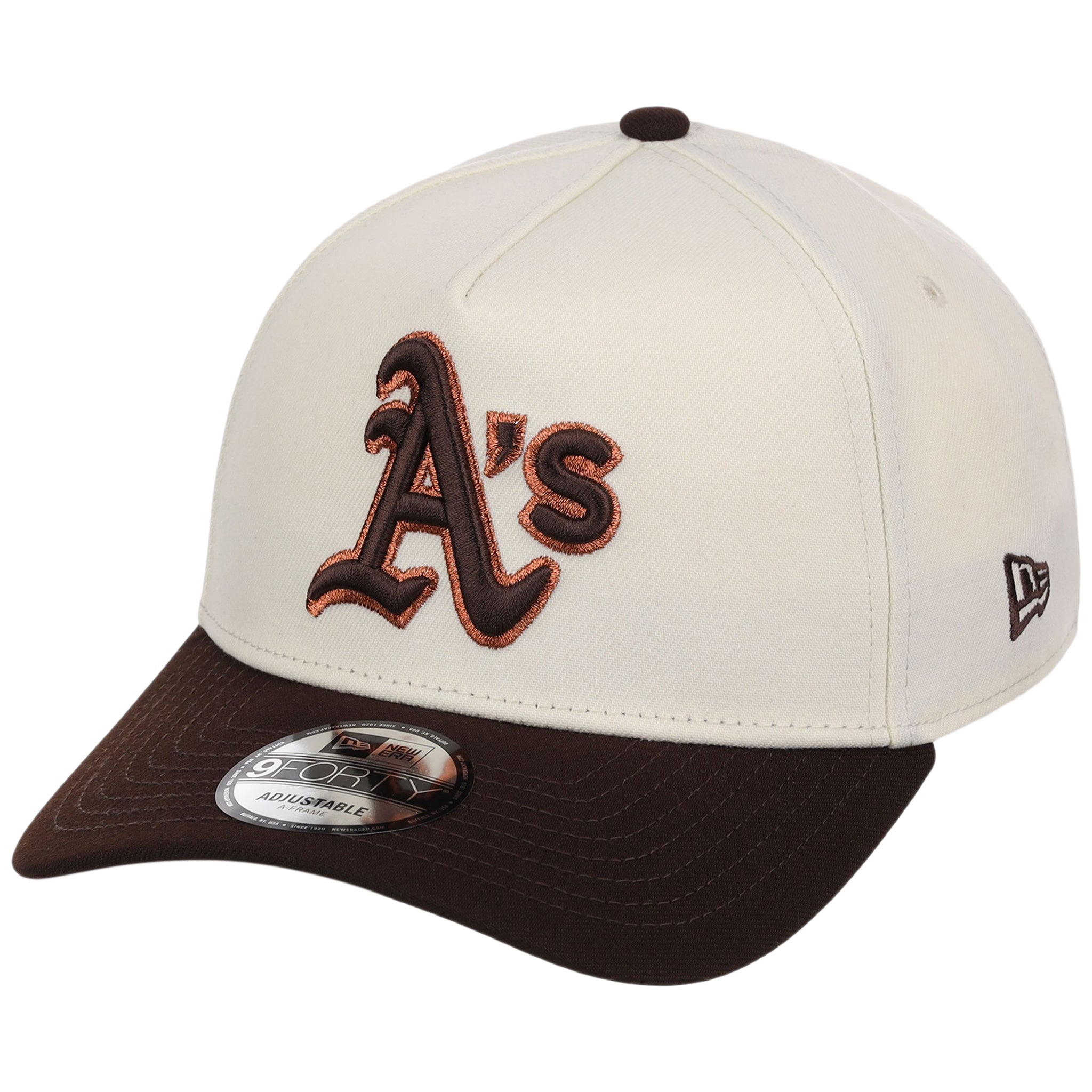 Oakland Athletics MLB Chrome x Burnt Wood FASHION CORE New Era 9FORTY A-Frame