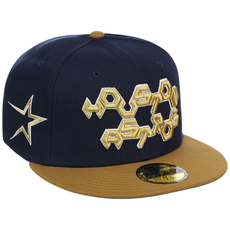 Houston Astros MLB Friday Flux New Era 59FIFTY - Dark Blue/Gold