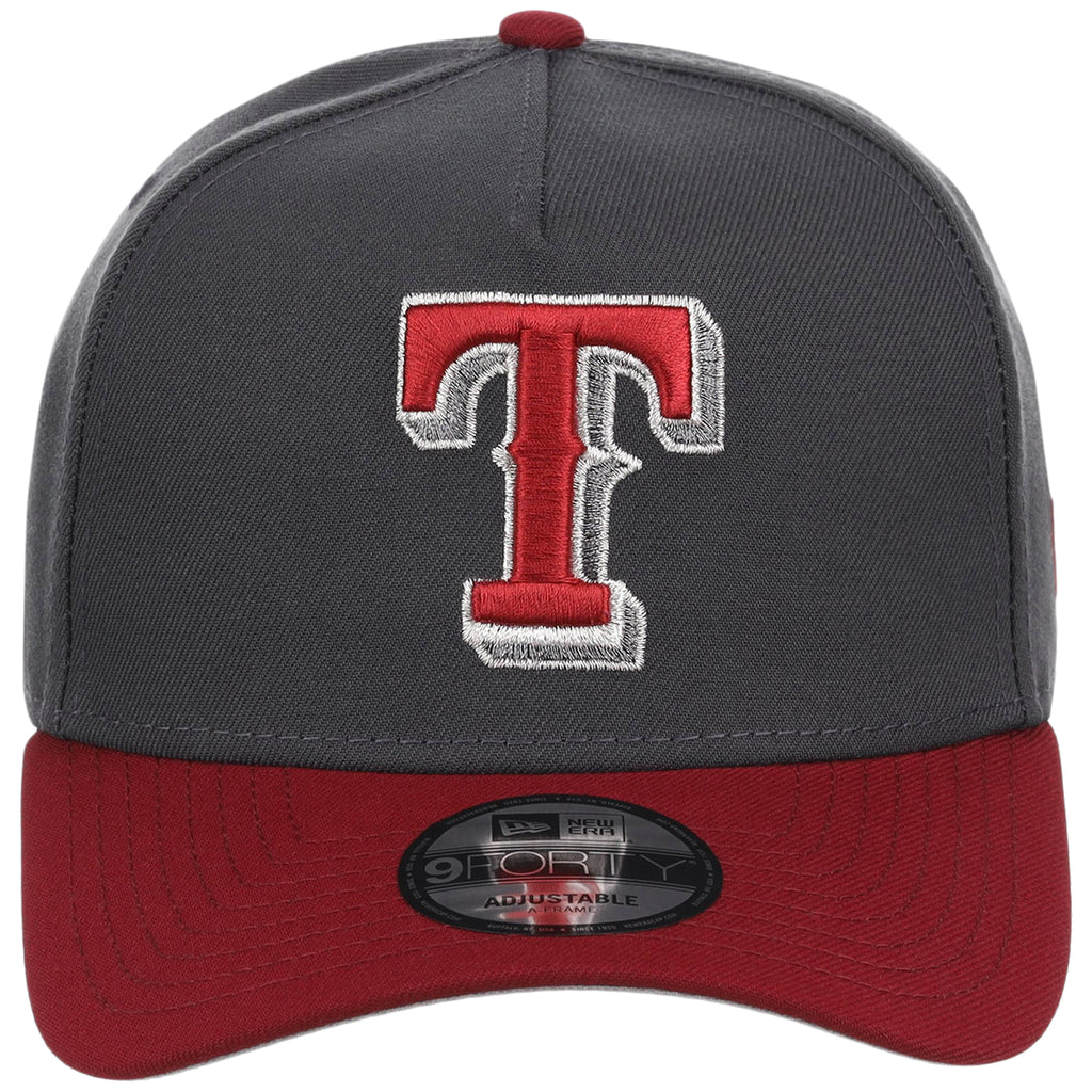 Texas Rangers MLB Graphite x Cardinal FASHION CORE New Era 9FORTY A-Frame