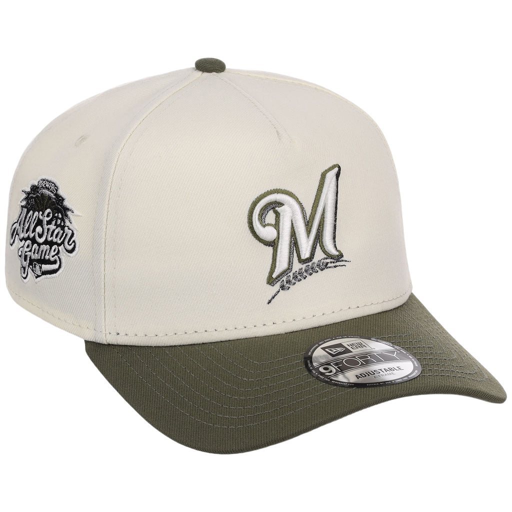 Milwaukee Brewers MLB Chrome Olive New Era 9FORTY