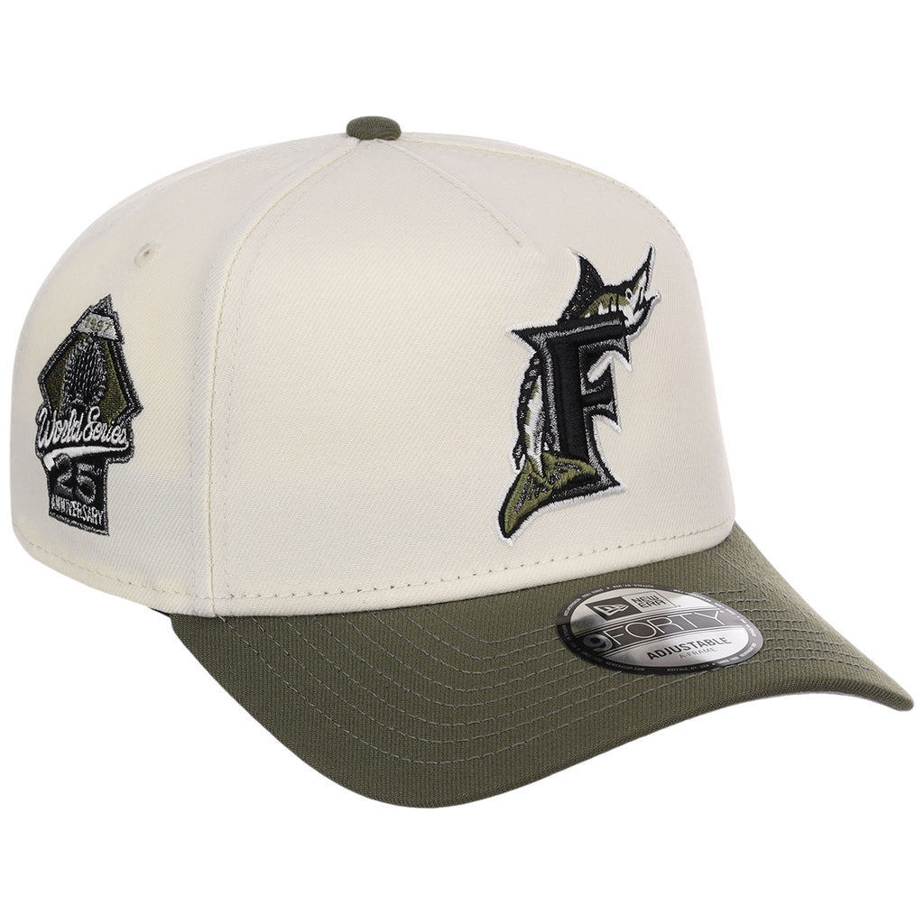 Miami Marlins MLB Chrome Olive New Era 9FORTY
