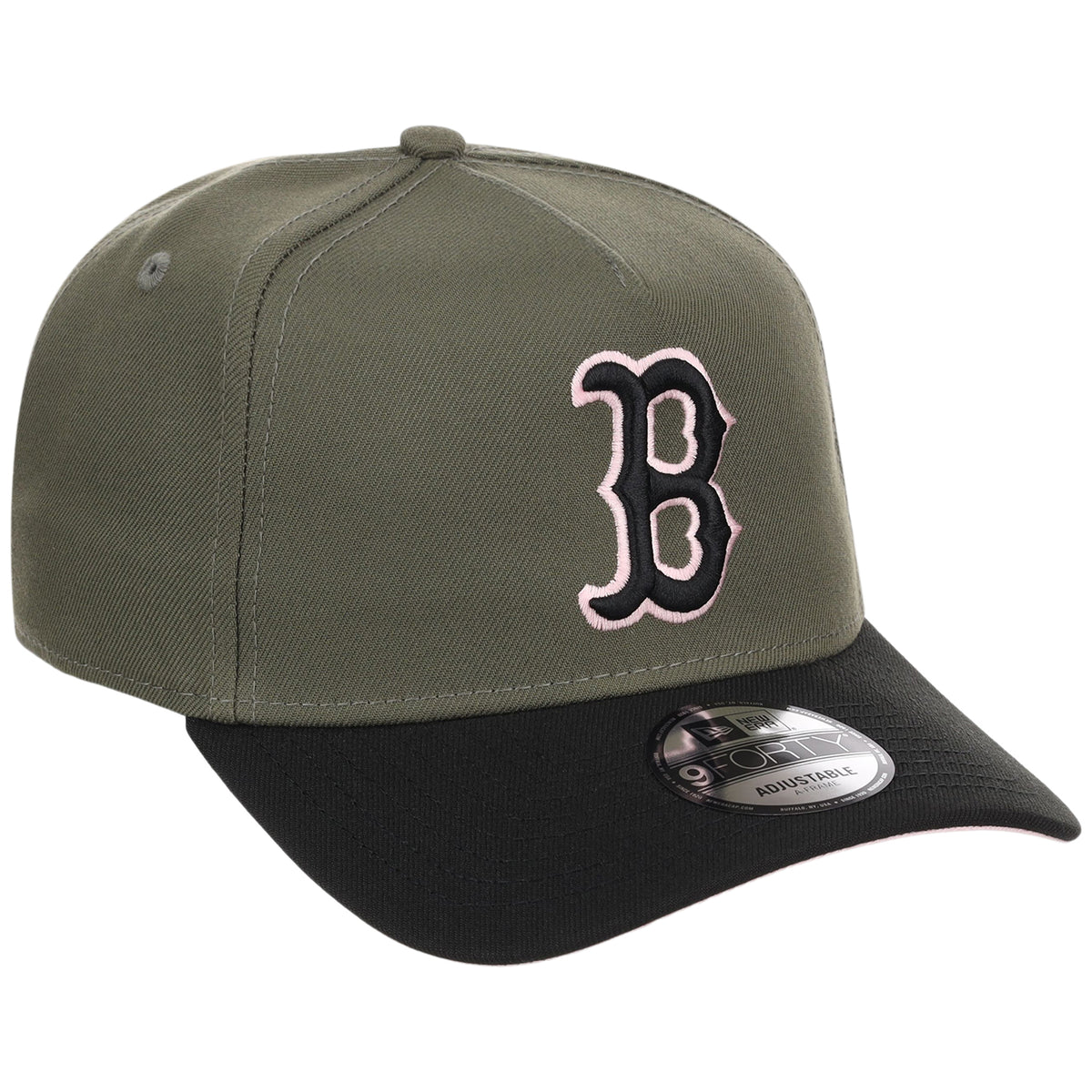 Boston Red Sox MLB Olive x Black & Pink FASHION CORE New Era 9FORTY A-Frame