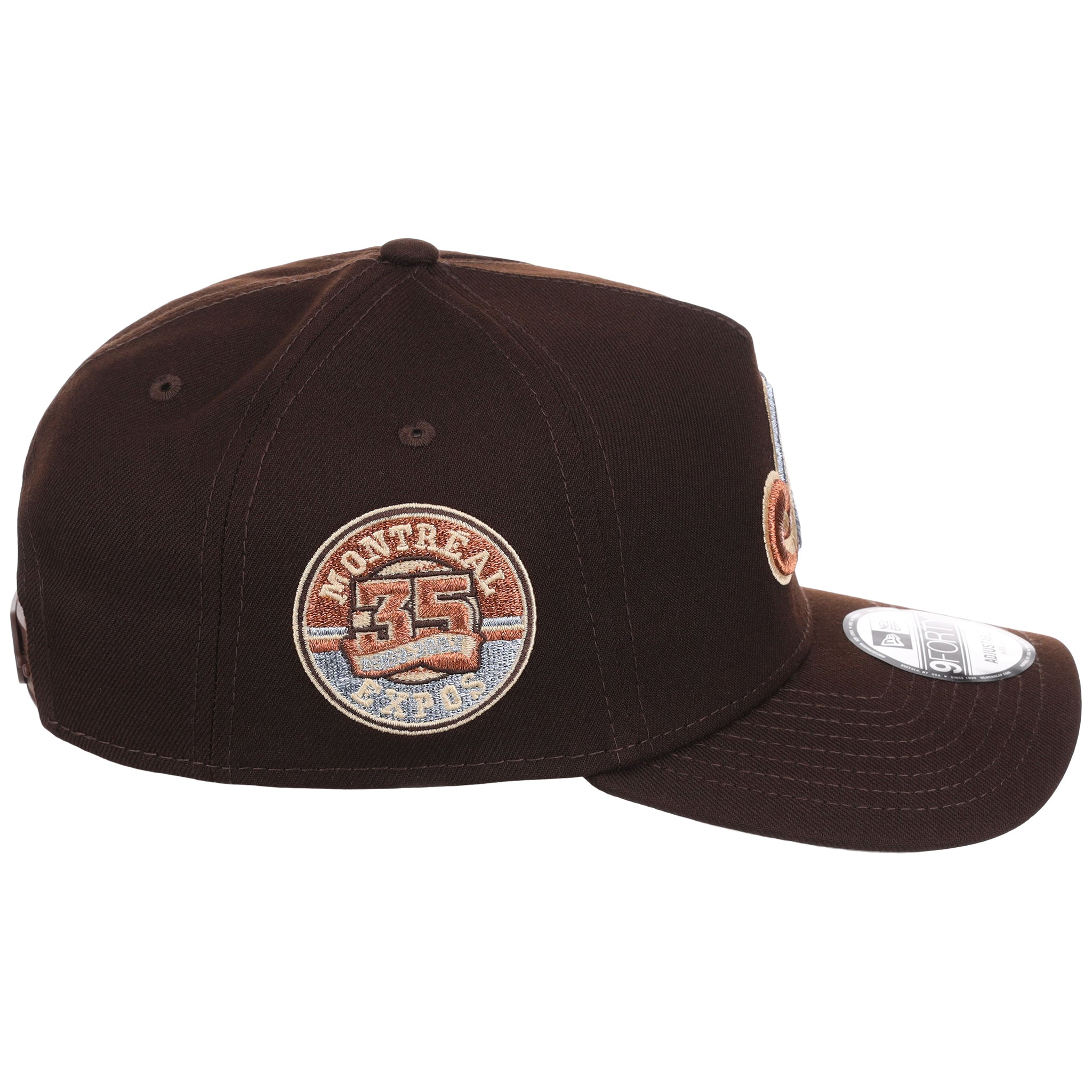 Montreal Expos MLB Frosted Bark New Era 9FORTY A-Frame