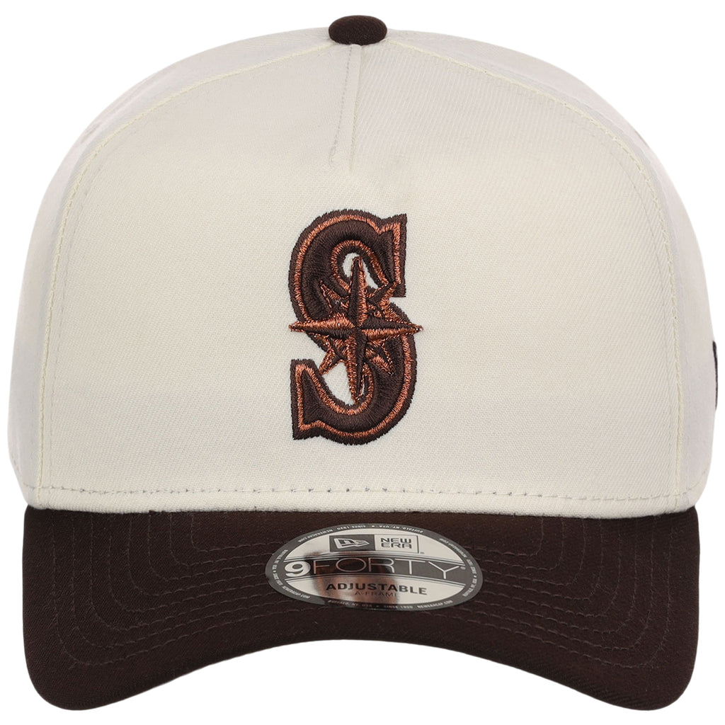 Seattle Mariners MLB Chrome x Burnt Wood FASHION CORE New Era 9FORTY A-Frame
