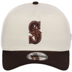 Seattle Mariners MLB Chrome x Burnt Wood FASHION CORE New Era 9FORTY A-Frame