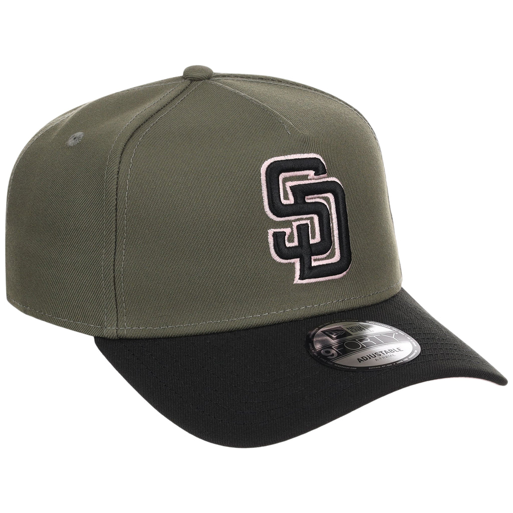 San Diego Padres MLB Olive x Black & Pink FASHION CORE New Era 9FORTY A-Frame