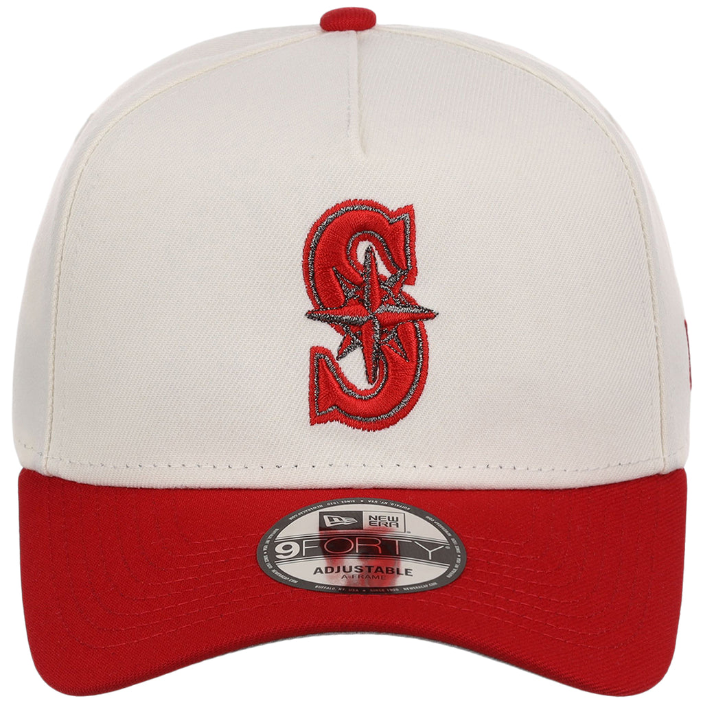 Seattle Mariners MLB Chrome x Red FASHION CORE New Era 9FORTY A-Frame
