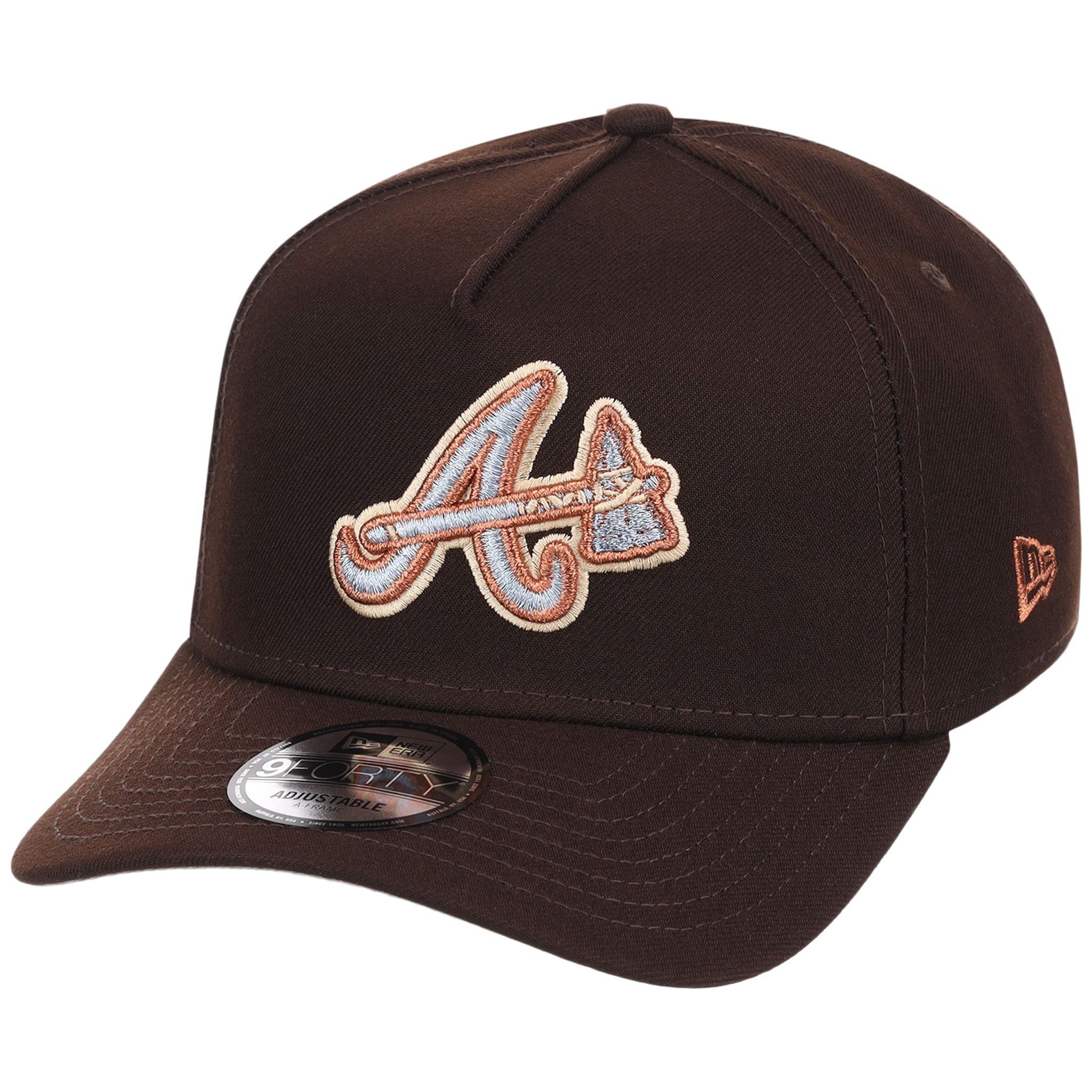 Atlanta Braves MLB Frosted Bark New Era 9FORTY A-Frame