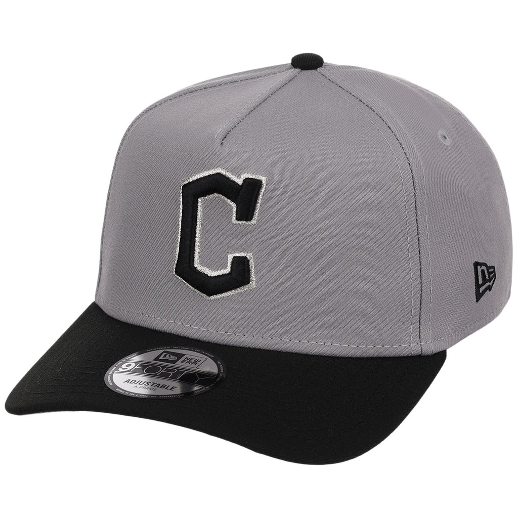 Cleveland Indians MLB Gray x Black FASHION CORE New Era 9FORTY A-Frame