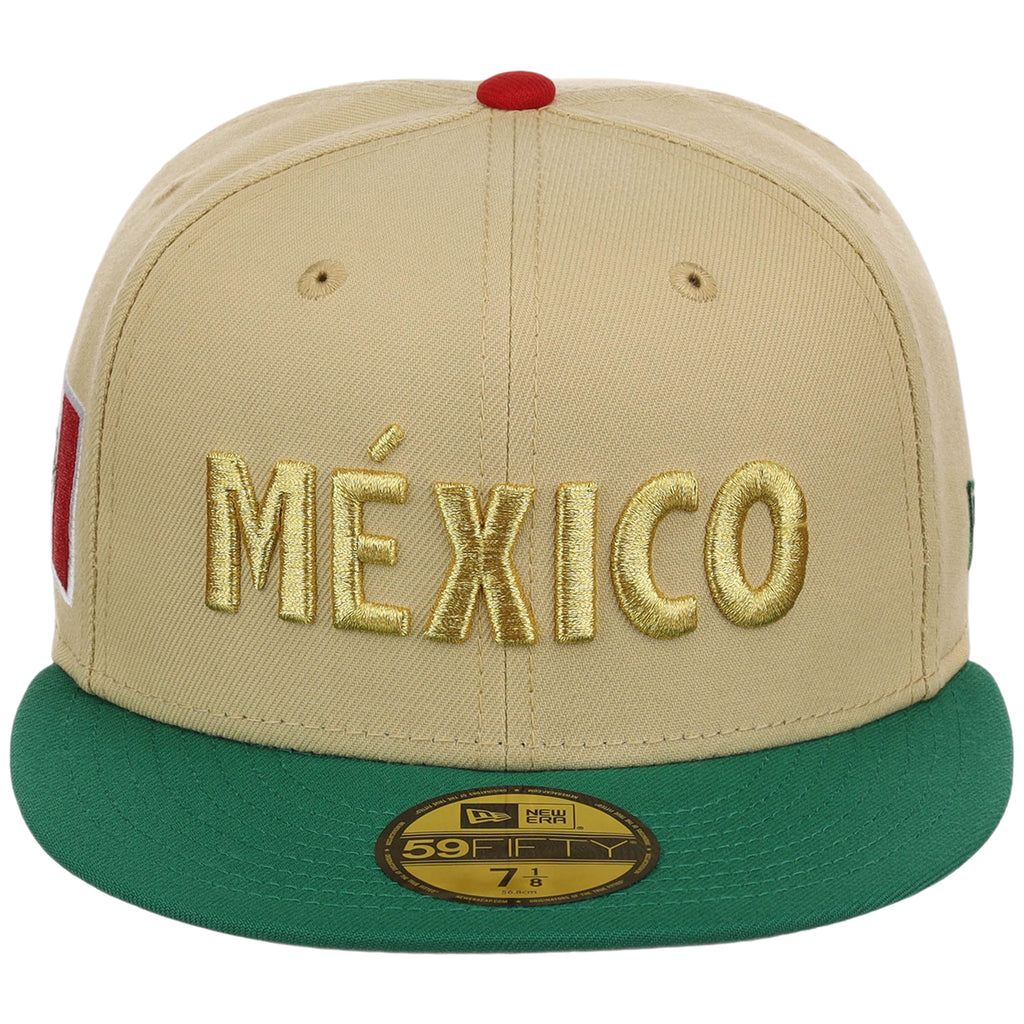 Mexico Independence Day - Crown the Country New Era 59FIFTY (Gold/Kelly Green)