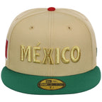 Mexico Independence Day - Crown the Country New Era 59FIFTY (Gold/Kelly Green)