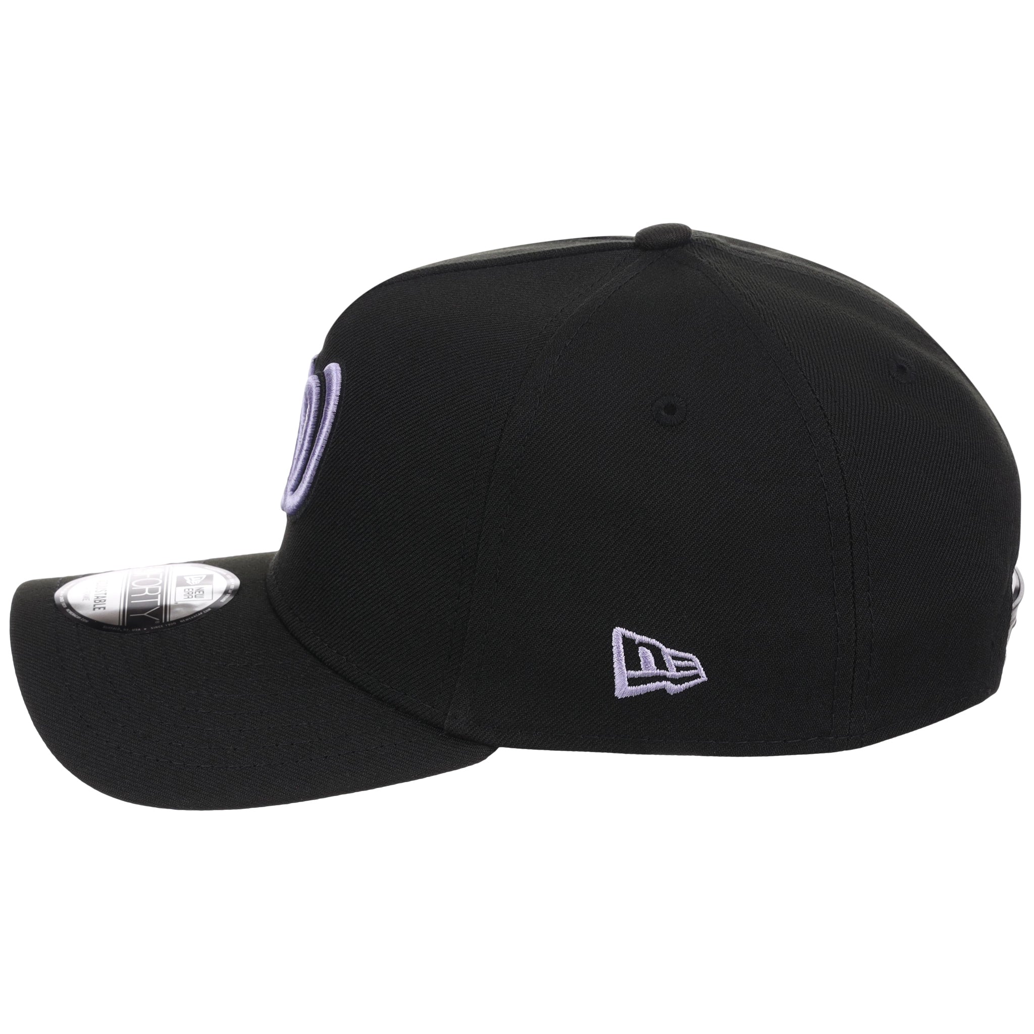 Washington Nationals MLB Black x Lavender FASHION CORE New Era 9FORTY A-Frame