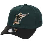 Miami Marlins MLB Dark Green x Black FASHION CORE New Era 9FORTY A-Frame