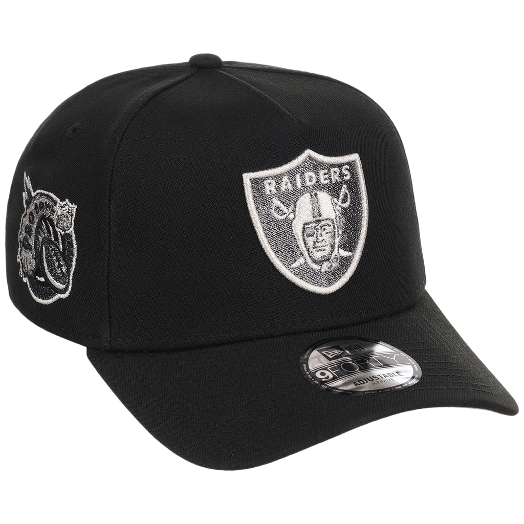 Las Vegas Raiders NFL Liquid Titanium New Era 9FORTY – LidsHatDrop