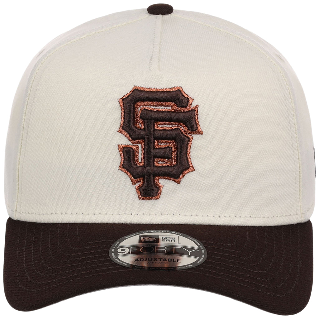 San Francisco Giants MLB Chrome x Burnt Wood FASHION CORE New Era 9FORTY A-Frame