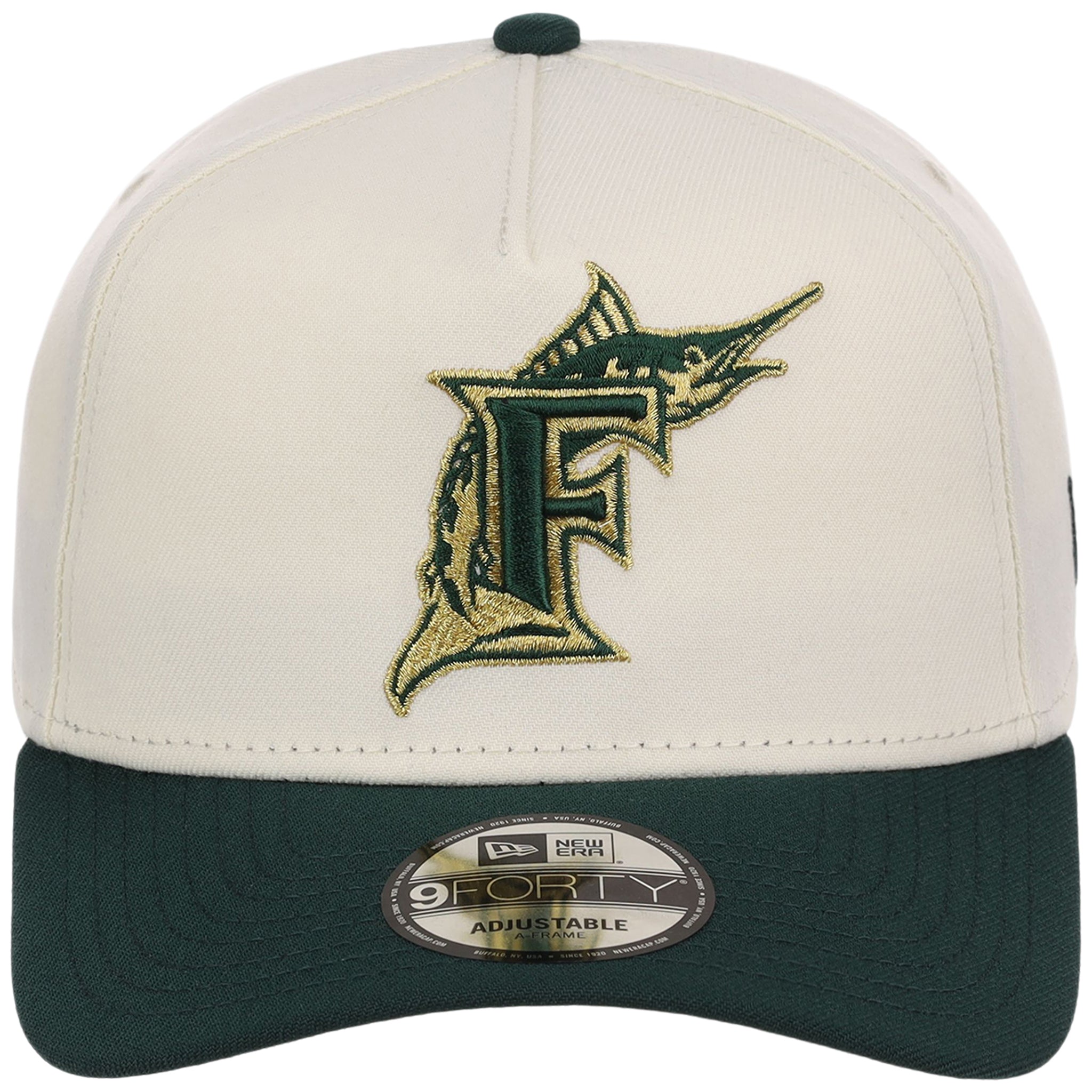 Miami Marlins MLB Chrome x Dark Green FASHION CORE New Era 9FORTY A-Frame