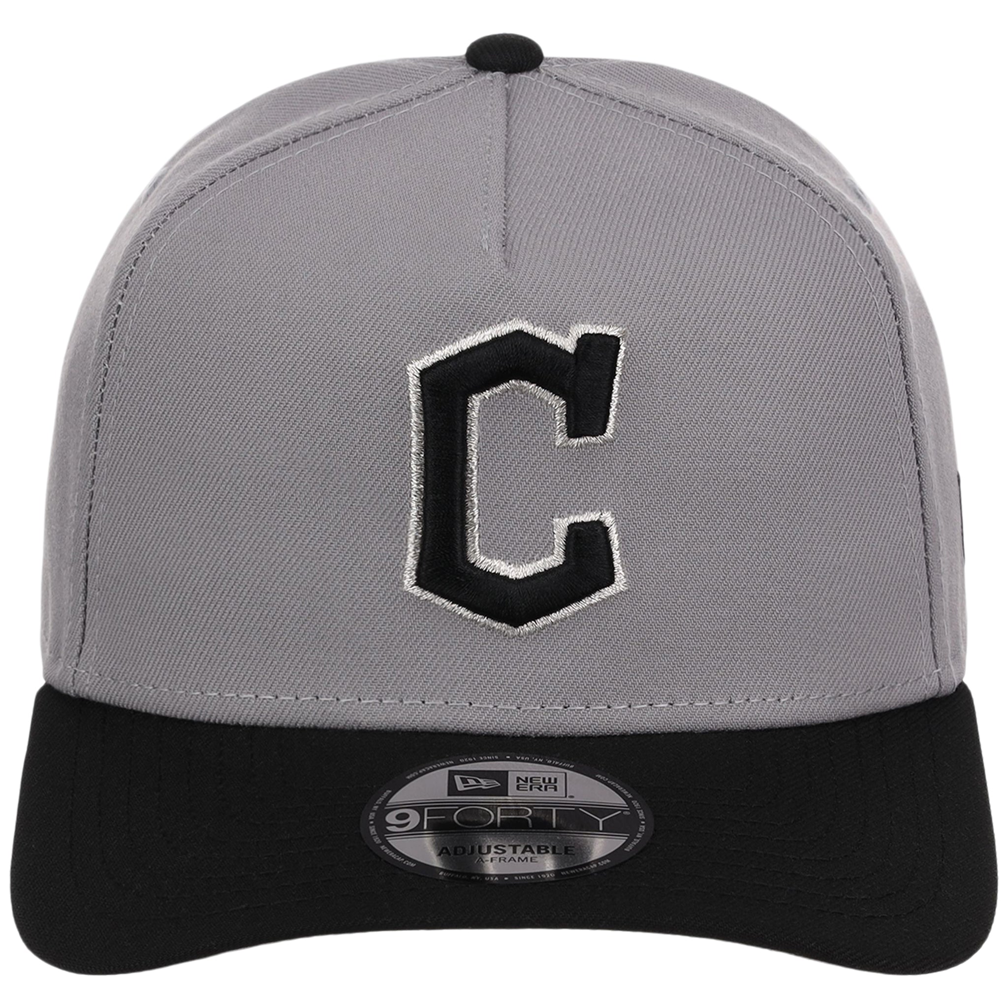 Cleveland Indians MLB Gray x Black FASHION CORE New Era 9FORTY A-Frame