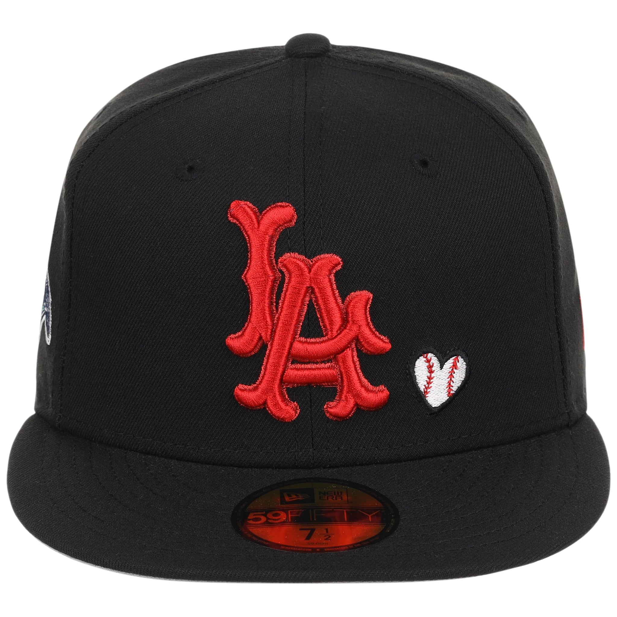 Los Angeles Angels Crown the City New Era 59FIFTY Hearts (Black/Black/Gray)