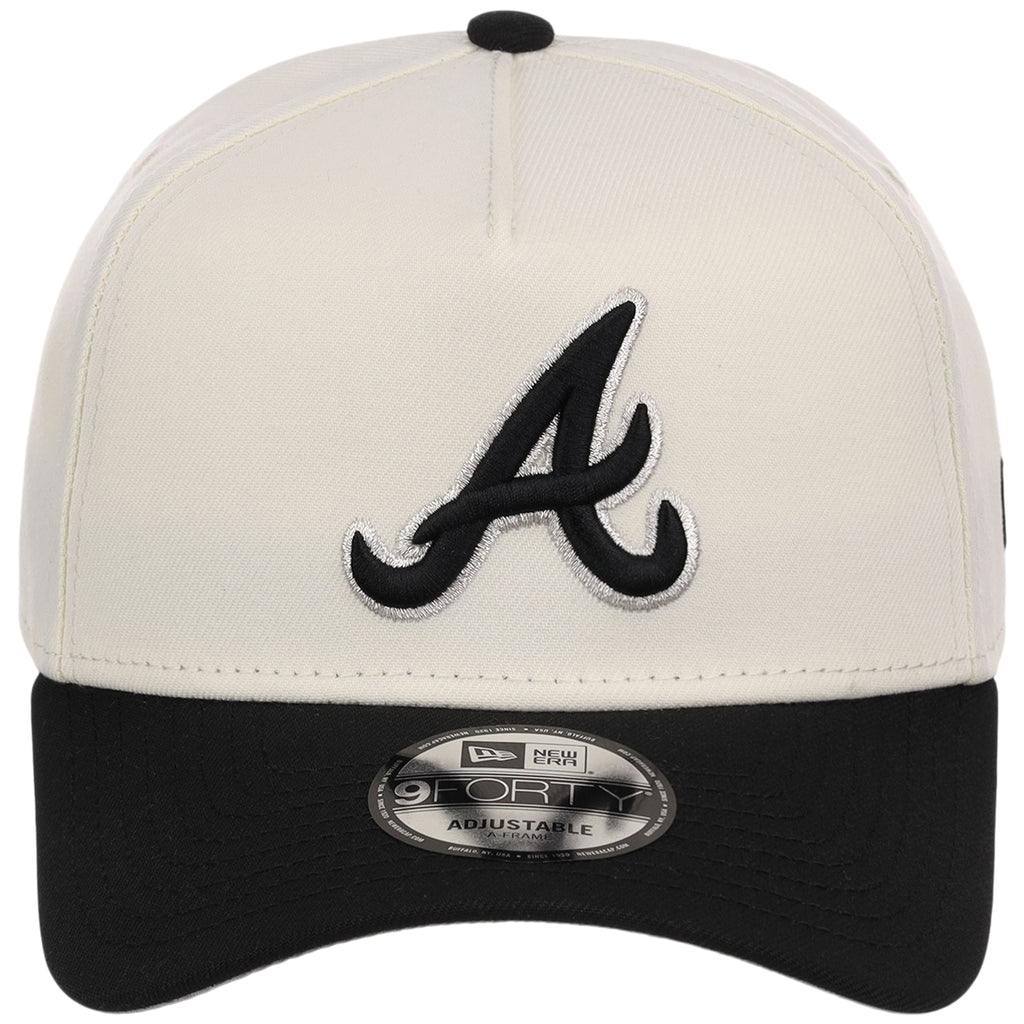 Atlanta Braves MLB Chrome x Black FASHION CORE New Era 9FORTY A-Frame