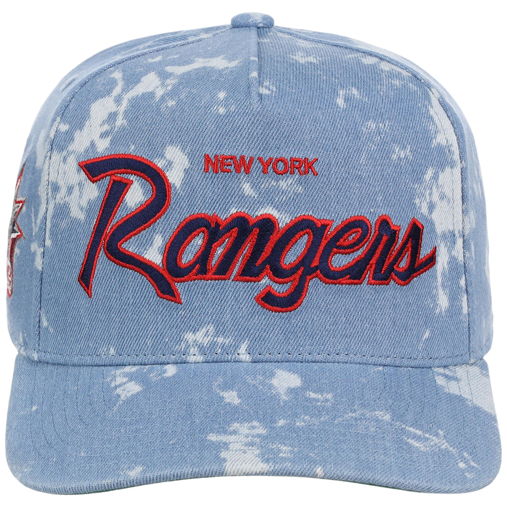 New York Rangers NHL Acid Wash Mitchell & Ness Pro Pinch