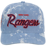New York Rangers NHL Acid Wash Mitchell & Ness Pro Pinch