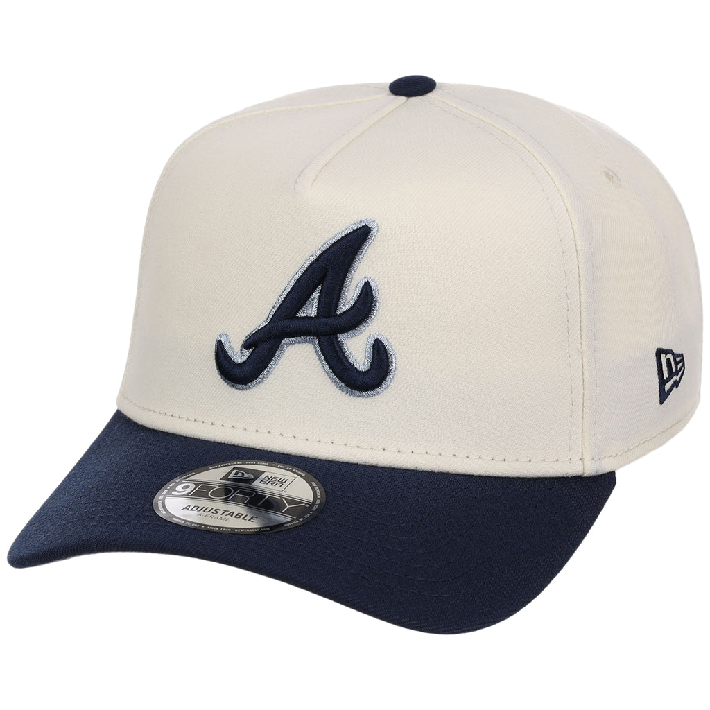 Atlanta Braves MLB Chrome x Navy FASHION CORE New Era 9FORTY A-Frame