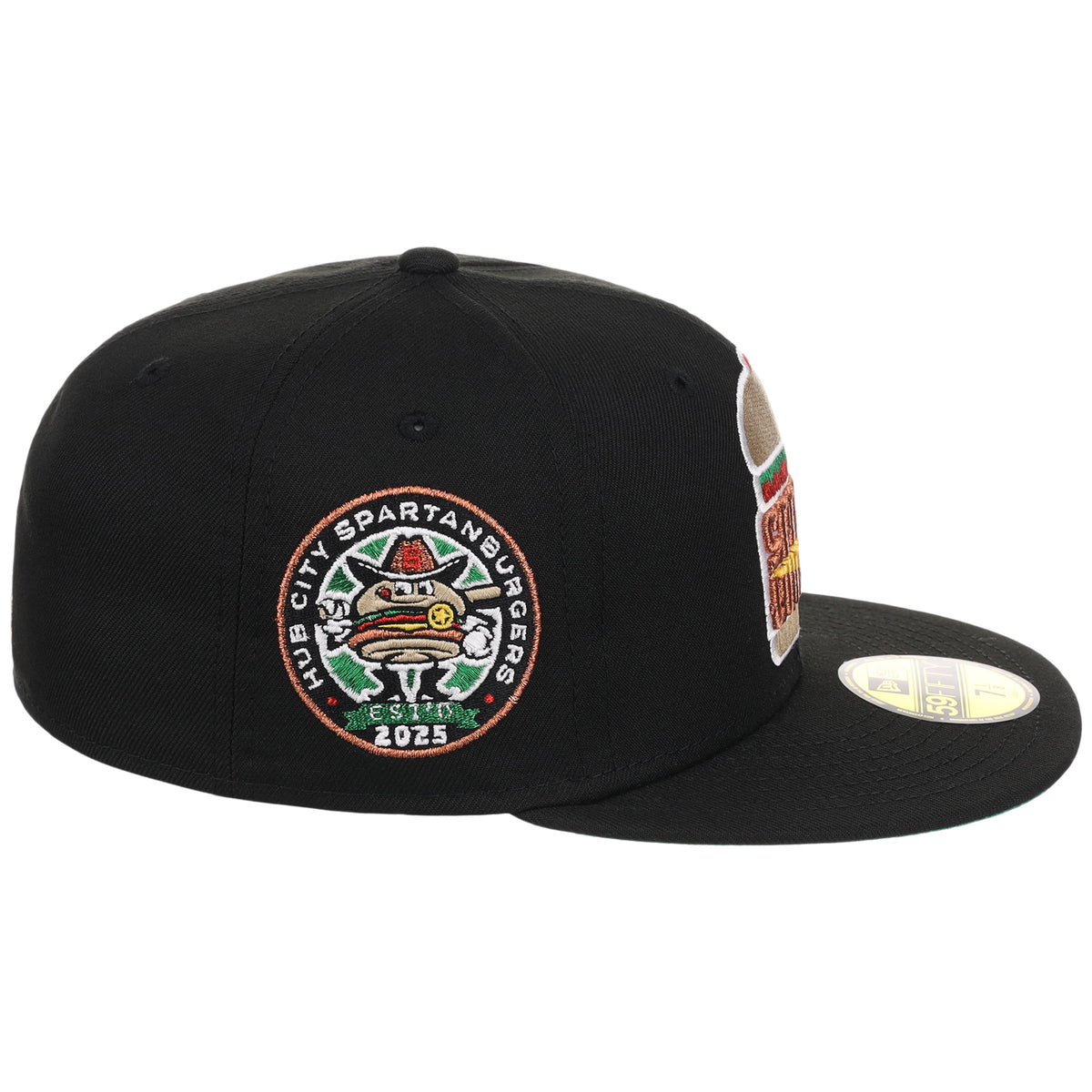 Hub City Spartanburgers MiLB Burger Day New Era 59FIFTY (Black/Black)