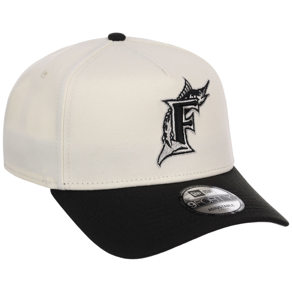 Miami Marlins MLB Chrome x Black FASHION CORE New Era 9FORTY A-Frame